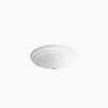 Kohler 20-3/4" oval undermount bathroom sink, no overflow