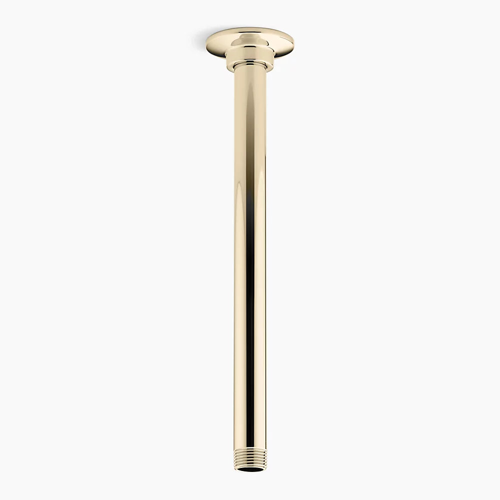 Kohler 12" ceiling-mount single-function rainhead arm and flange