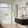 Kohler Frameless sliding bath door, 61-9/16" H x 56-5/8 - 59-5/8" W, with 5/16"-thick Crystal Clear glass