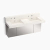 Kohler 60" wall-mount basin lavatory system with backsplash