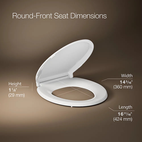 Kohler Cachet® ReadyLatch® Quiet-Close™ round-front toilet seat