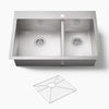 Kohler Vault™ 33" top-/undermount double-bowl kitchen sink