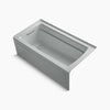 Kohler 60" x 32" integral apron Heated BubbleMassage™ air bath with Bask® heated surface