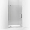 Kohler Pivot shower door, 74" H x 39-1/8 - 44" W, with 5/16" thick Crystal Clear glass