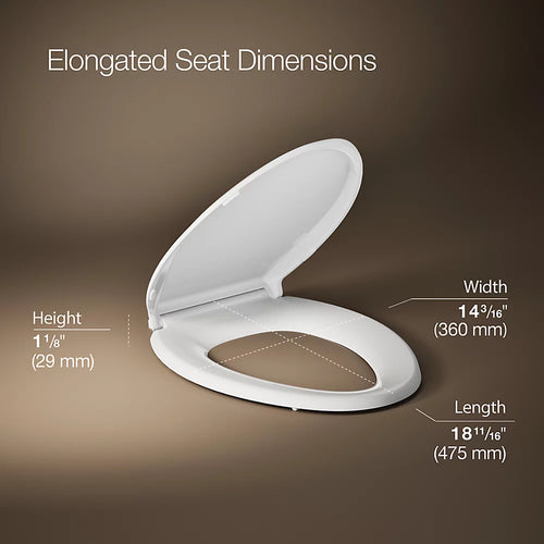 Kohler Cachet® ReadyLatch® Quiet-Close™ Elongated Toilet Seat