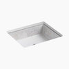 Empress Bouquet™ Kathryn® 19-3/4" square undermount bathroom sink, no overflow