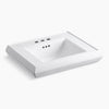 Kohler Pedestal/console table bathroom sink basin with 4" centerset faucet holes