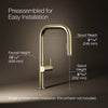 Kohler Components® Pull-down kitchen sink faucet with two-function sprayhead