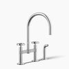 Kohler Billet® Two-hole bridge kitchen sink faucet with side sprayer
