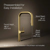 Kohler Components® Pull-down kitchen sink faucet with two-function sprayhead