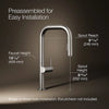 Kohler Components® Pull-down kitchen sink faucet with two-function sprayhead