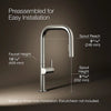 Kohler Components® Pull-down kitchen sink faucet with two-function sprayhead