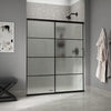 Kohler Sliding shower door, 75-1/2" H x 56-1/4 - 59-5/8" W, with heavy 5/16" thick Frosted glass with rectangular grille pattern