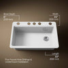 Kohler Riverby® 33" undermount single-bowl workstation kitchen sink