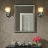 Kohler 20" W x 26" H aluminum single-door medicine cabinet with decorative silver framed mirrored door