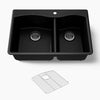 Kohler Kennon® 33" top-/undermount double-bowl kitchen sink