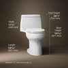 Kohler Santa Rosa™ One-piece compact elongated toilet, 1.28 gpf