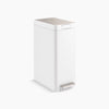 Kohler 13-gallon stainless steel slim step trash can with bifold lid