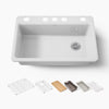 Kohler Riverby® 33" undermount single-bowl workstation kitchen sink