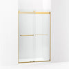 Kohler Sliding shower door, 74" H x 44-5/8 - 47-5/8" W, with 1/4" thick Crystal Clear glass