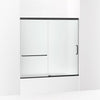 Kohler Sliding bath door, 56-3/4" H x 56-1/4 - 59-5/8" W, with 1/4" thick Frosted glass