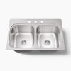 Kohler Verse™ 33" top-mount double-bowl kitchen sink