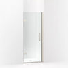 Kohler Frameless pivot shower door, 71-5/8" H x 29-5/8 - 30-3/8" W, with 3/8" thick Crystal Clear glass