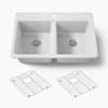 Kohler Riverby® 33" top-mount double-bowl kitchen sink