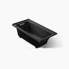 Archer 60" x 30" alcove whirlpool bath with Bask heated surface, left drain