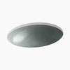 Whist® 19" oval wall-mount/undermount bathroom sink, no overflow