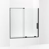 Kohler Sliding bath door, 58-1/4" H x 55-3/4 - 59-3/4" W, with 5/16" thick Crystal Clear glass
