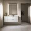 Kohler 48" wall-hung bathroom vanity cabinet with sink and quartz top