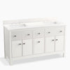 Kohler Malin By Studio Mcgee Cabinet With Sinks And Quartz Top 60-Inch Double-Sink Bathroom Vanity