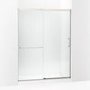 Kohler Tall 75-1/2" H sliding shower door with 5/16"-thick glass