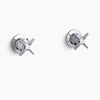 Kohler Wall-mount valve trim with cross handles, requires valve