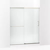 Kohler Sliding shower door, 70-1/2" H x 56-1/4 - 59-5/8" W, with 1/4" thick Frosted glass
