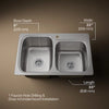 Kohler Verse™ 33" top-/undermount double-bowl kitchen sink