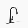 Kohler Compact pull-down kitchen sink faucet with three-function sprayhead