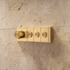 Kohler Three-outlet recessed mechanical thermostatic valve control