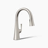 Kohler Graze® Pull-down kitchen sink faucet with three-function sprayhead