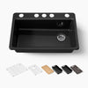 Kohler Riverby® 33" undermount single-bowl workstation kitchen sink
