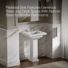 Kohler 24" square pedestal bathroom sink