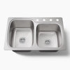 Kohler Verse Top- Double-bowl 33-Inch Undermount Kitchen Sink