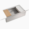 Kohler 35-1/2" undermount single-bowl farmhouse workstation kitchen sink