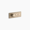 Kohler Two-outlet recessed mechanical thermostatic valve control
