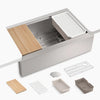 Kohler 32-1/2" undermount single-bowl farmhouse workstation kitchen sink