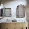 Kohler 20" x 34" arched framed medicine cabinet, left-hinged