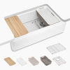 Kohler 35-3/4" undermount single-bowl farmhouse workstation kitchen sink