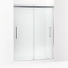 Kohler Frameless sliding shower door, 79-1/16" H x 54-5/8 - 59-5/8" W, with 5/16" thick Frosted glass