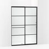 Kohler Sliding shower door, 75-1/2" H x 50-1/4 - 53-5/8" W, with heavy 5/16" thick Frosted glass with rectangular grille pattern